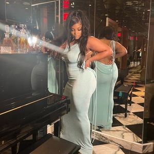 Aqua backless dress size Medium